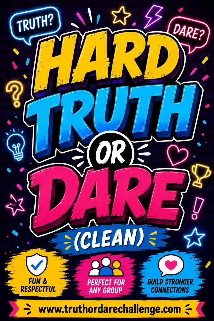 A group of friends taking on a challenging round of clean hard truth or dare together